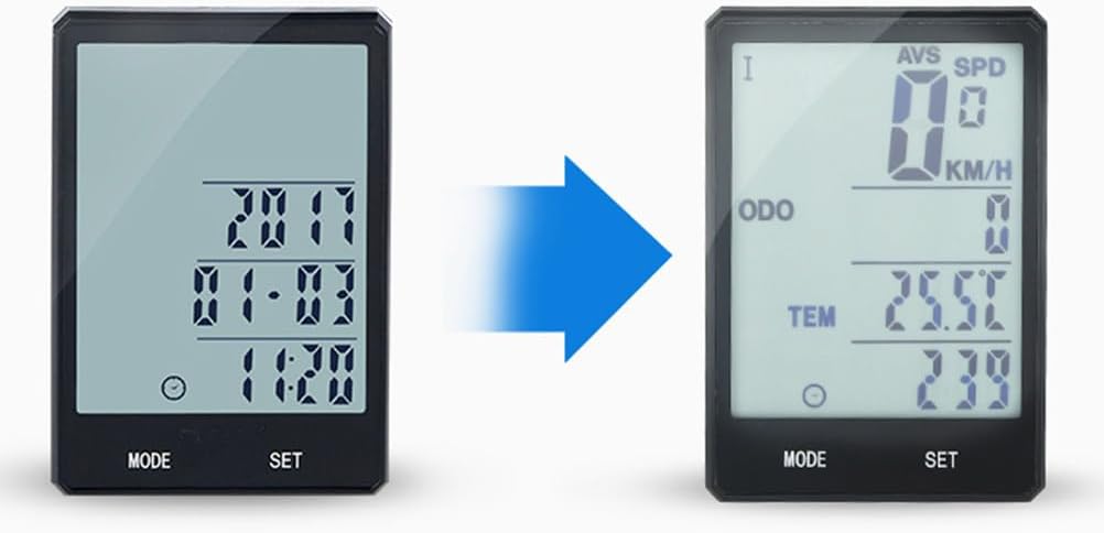 BESPORTBLE Fahrradgeschwindigkeit Statisches Heimtrainer Fahrrad Kabelgebundener Tachometer Tacho Mi