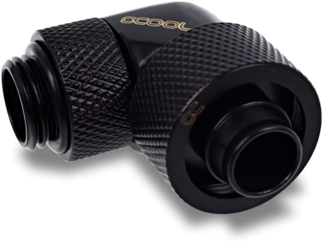 Alphacool 17613 Eiszapfen 16/10mm Anschraubtülle 90° drehbar G1/4-4pcs Set Deep Black Anschluss