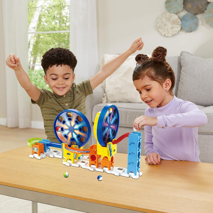 VTech Marble Rush - Fun Fair Set M300 E – Interaktive Murmelbahn mit spannenden Bahnelementen, versc