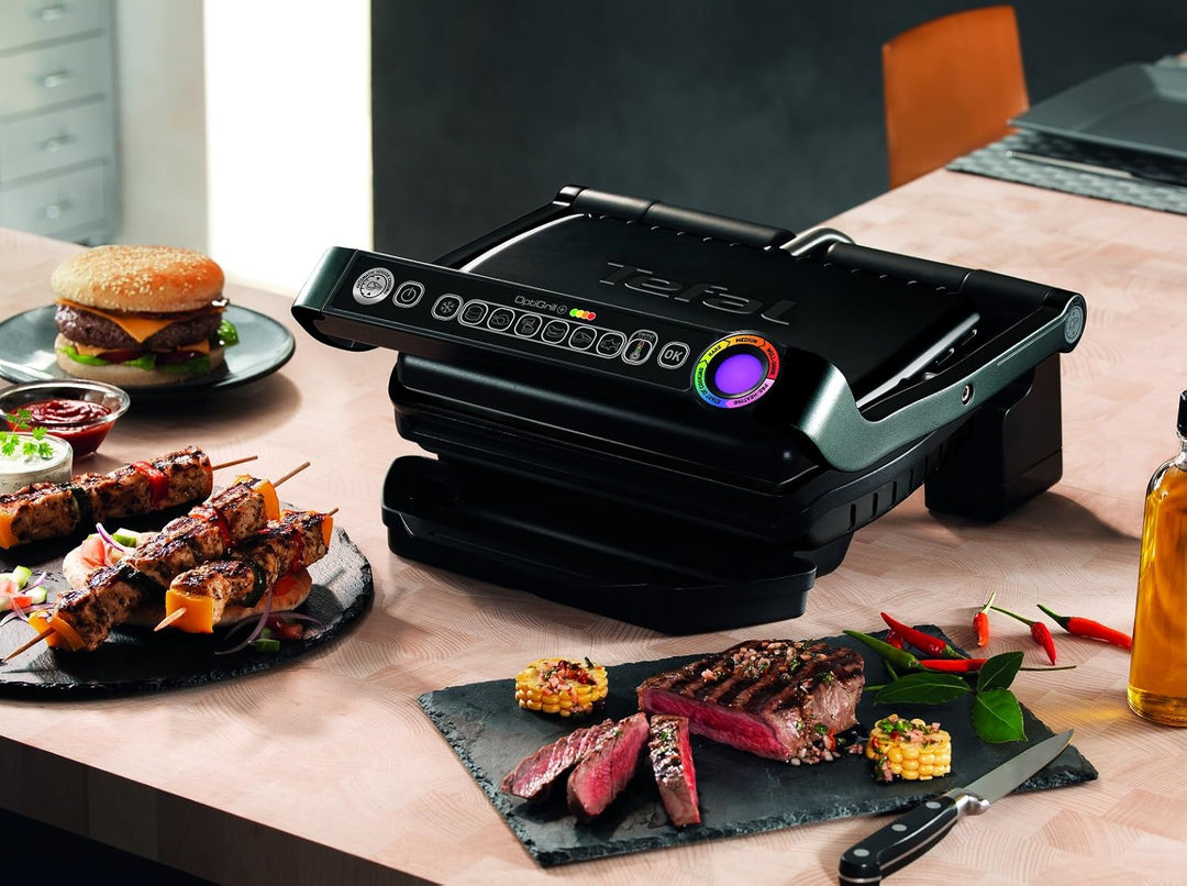 TEFAL GC7128 OPTIGRILL+ Kontaktgrill | 6 Automatikprogramme | Manueller Modus mit 4 Temperaturstufen