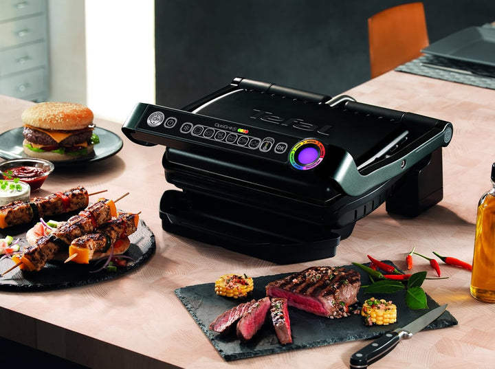 TEFAL GC7128 OPTIGRILL+ Kontaktgrill | 6 Automatikprogramme | Manueller Modus mit 4 Temperaturstufen