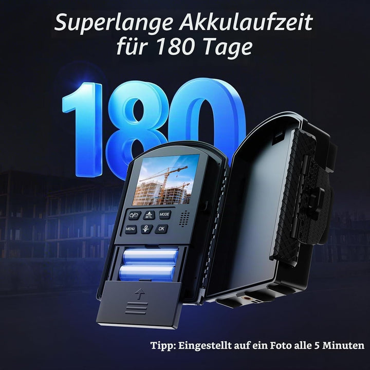Dsoon Zeitraffer-Kamera, 1080P FHD Zeitraffer-Kamera für Aussenaufnahmen von Baustellen, 180 Tage St