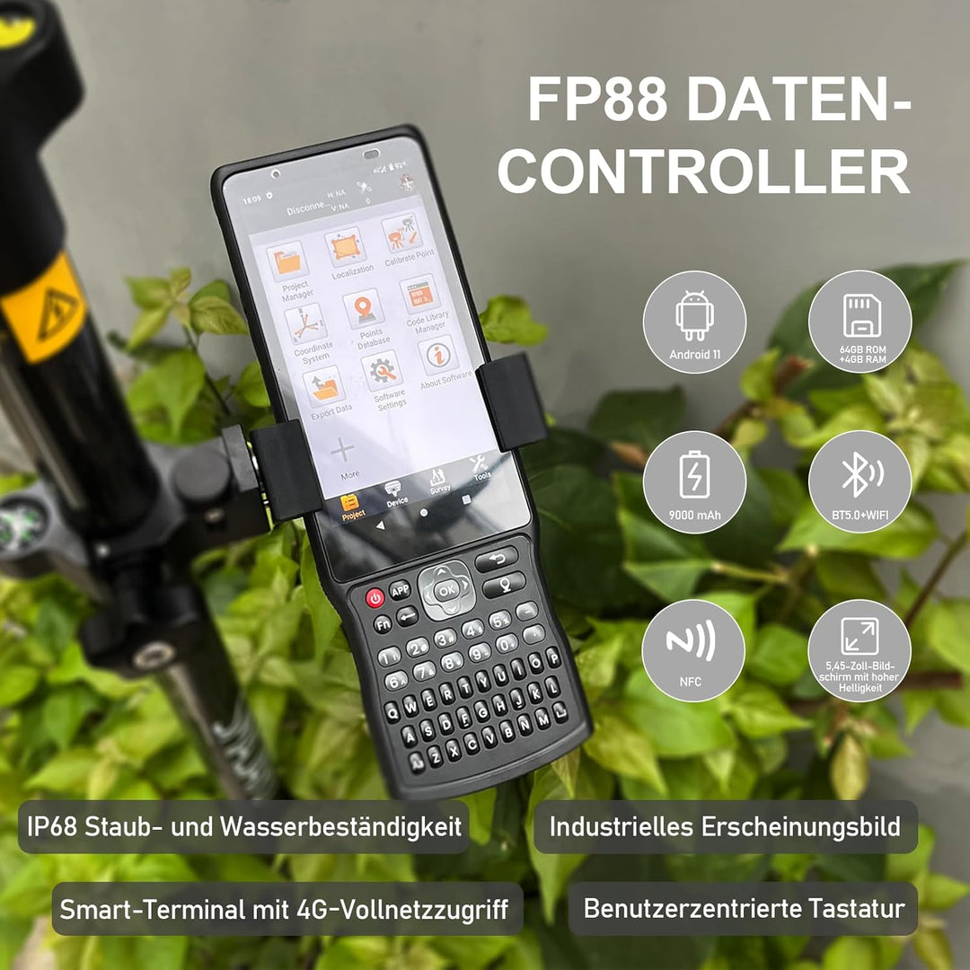 SMA26 Plus Rover&amp;Base RTK GNSS-Vermessungssystem mit Handheld-Sammler, Dual-GNSS-Empfänger, Neigungs