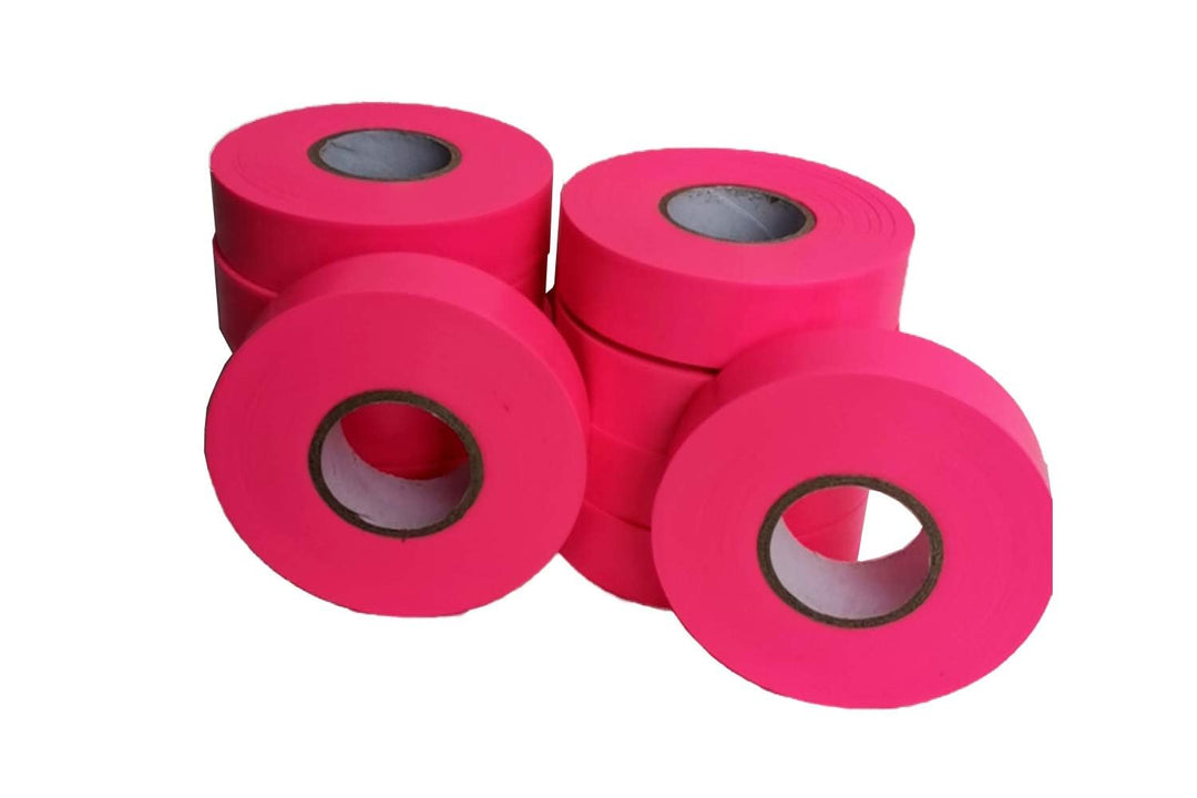 10 Stück Markierungsbänder 100m x 25,4mm x 0,13mm kältebeständig bis -40°C klebfreies Vermessungsban
