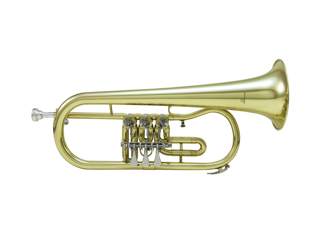 DIMAVERY FH-310D B-Flügelhorn Drehventil | Konzert-B-Flügelhorn mit Drehventilen