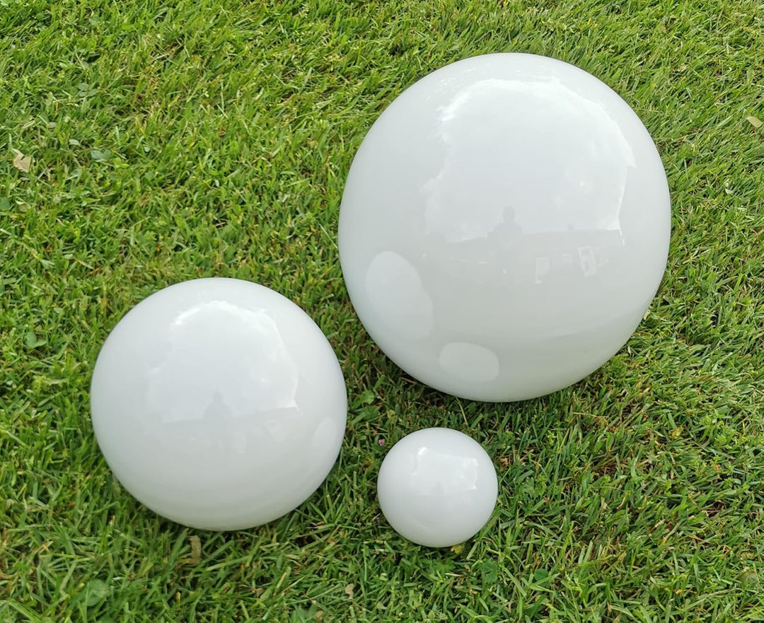 Dekokugel weiss poliert 3er Set 30-20-10 cm aus Edelstahl Kugel Dekorationskugel Gartenkugel