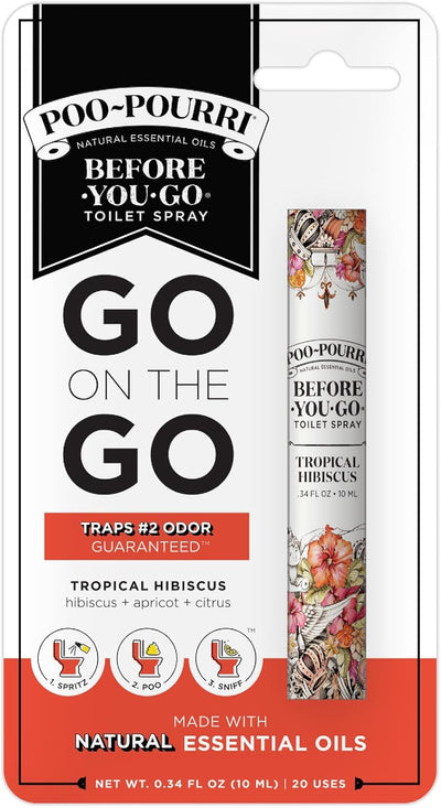 Poo-Pourri Before-You-Go Toilettenspray, Tropischer Hibiskus, Reisegrösse 10 ml, Hibiskus, Aprikose