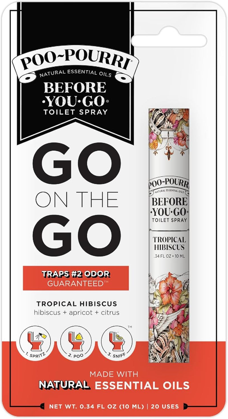 Poo-Pourri Before-You-Go Toilettenspray, Tropischer Hibiskus, Reisegrösse 10 ml, Hibiskus, Aprikose