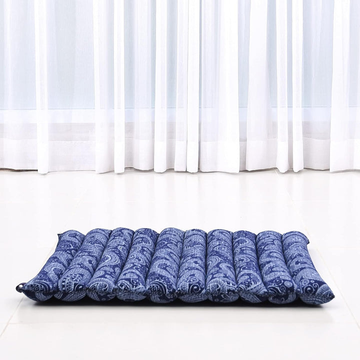 Leewadee Meditationsset Yogaset aus Meditationskissen Zafu und Kleiner rollbarer Sitzmatte Zabuton Ö