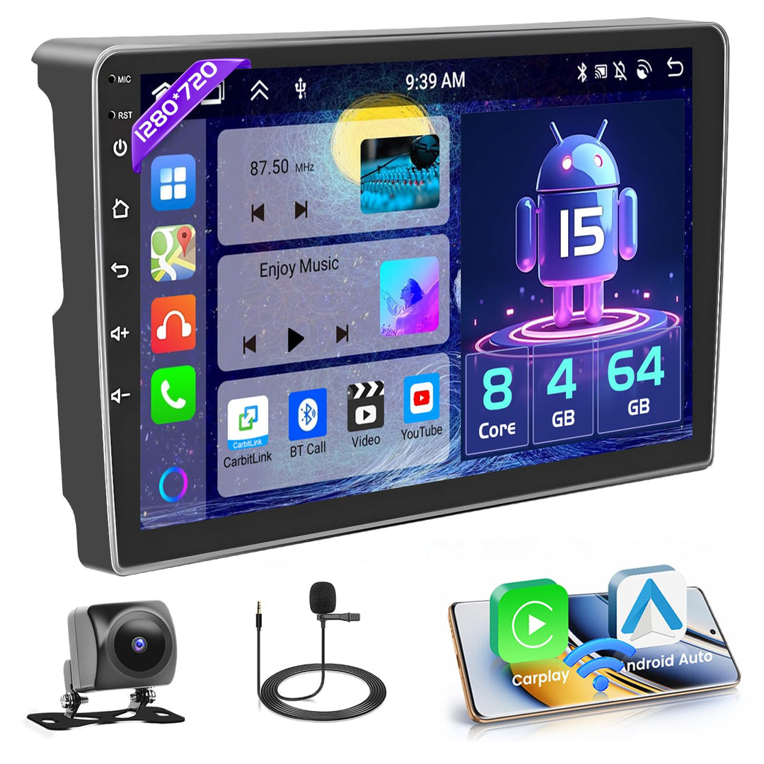 Hikity 8 core 4+64GB Android 15 Autoradio für Citroen Berlingo 2015-2018/Peugeot Partner 2008-2019 R