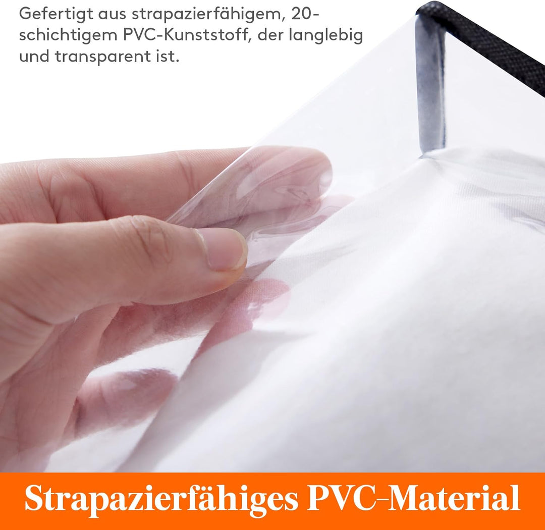 Lifewit 4 Stück Transparente Plastik Aufbewahrungstasche, 40L Kleiderschrank Organizer Aufbewahrungs