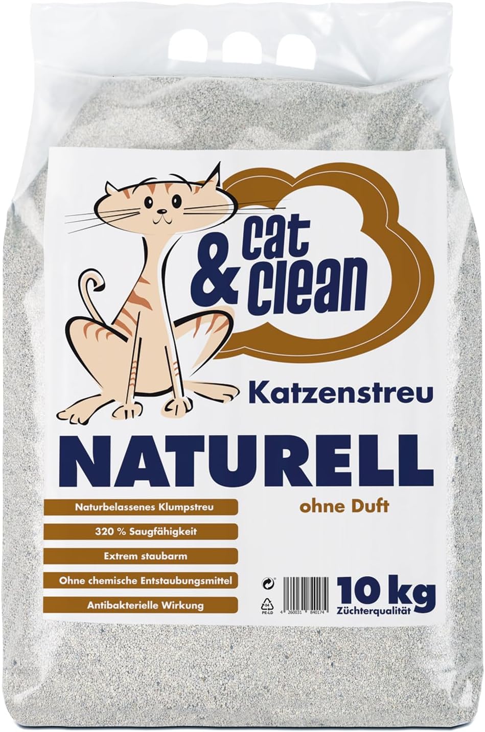 Cat & Clean Katzenstreu Der Extraklasse Klumpendes Einstreu Extrem Saugfähig Naturprodukt Aus Benton