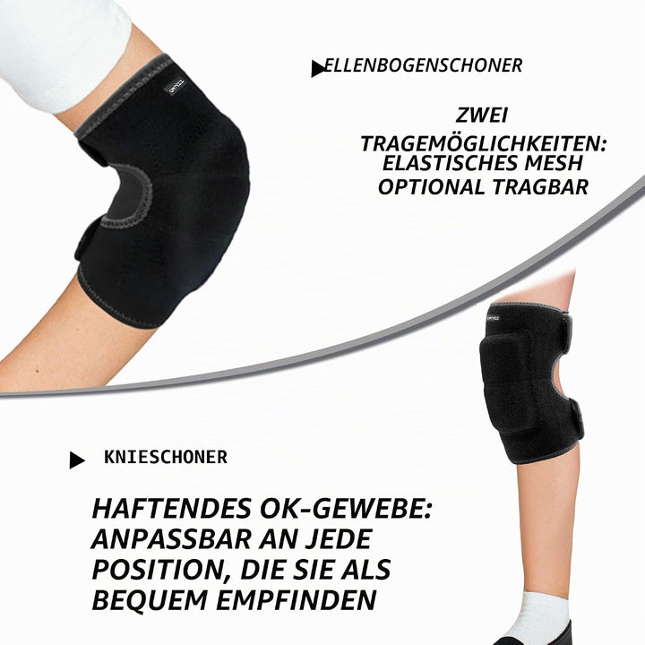 ONTYZZ Kinder Knieschützer Jungen Mädchen Einstellbar Weich Knieschoner mit Verdickten SBR Pad Guard