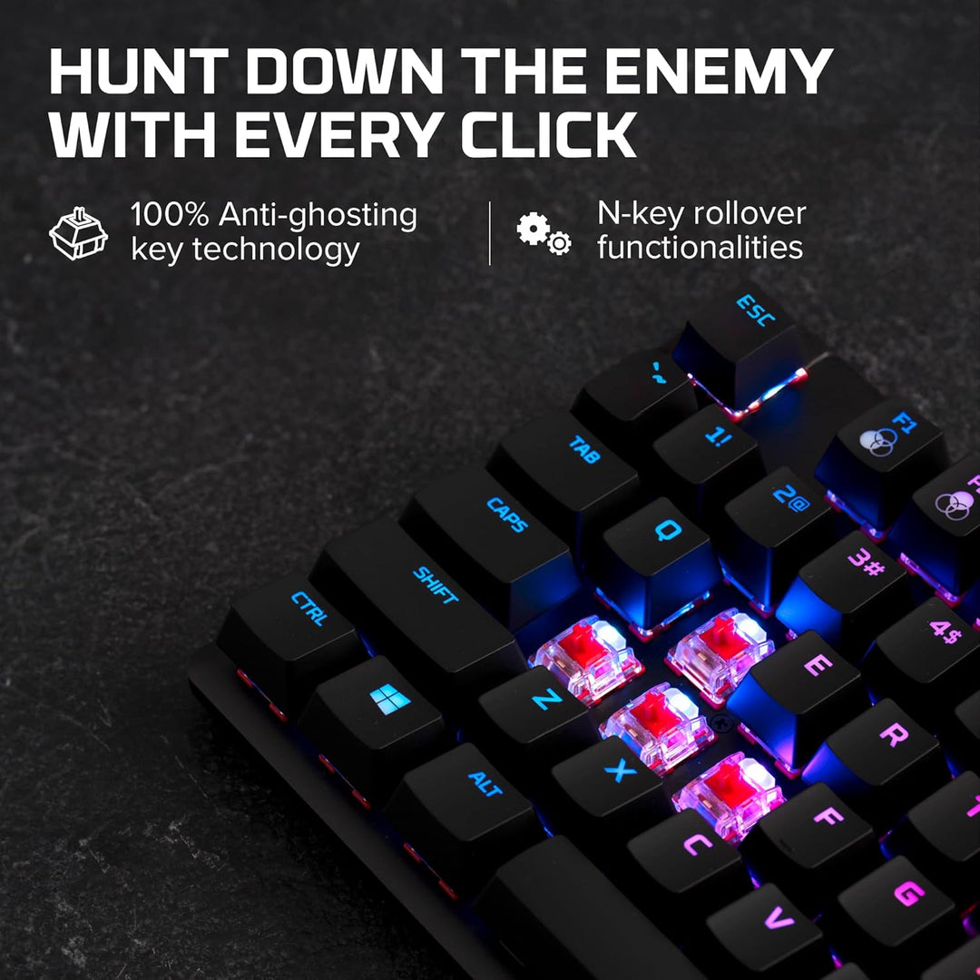 HyperX HX-KB7RDX-US Alloy Origins Core, RGB Mechanische Gaming Tastatur, Tenkeyless, Red switches (U