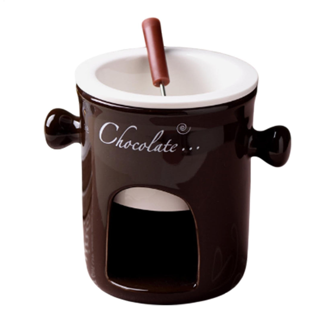 Generisch Schokoladenfondue-Set | Schokoladenfondue-Becher aus Keramik Teelichtkerze beheizt Schokol