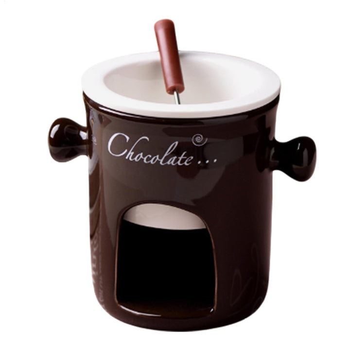Generisch Schokoladenfondue-Set | Schokoladenfondue-Becher aus Keramik Teelichtkerze beheizt Schokol