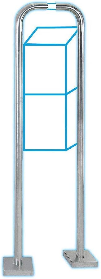 Profirst Briefkastenrohrbügel Mail PM 372 Edelstahl Höhe 135,5 cm inkl. Befestigungsmaterial freiste