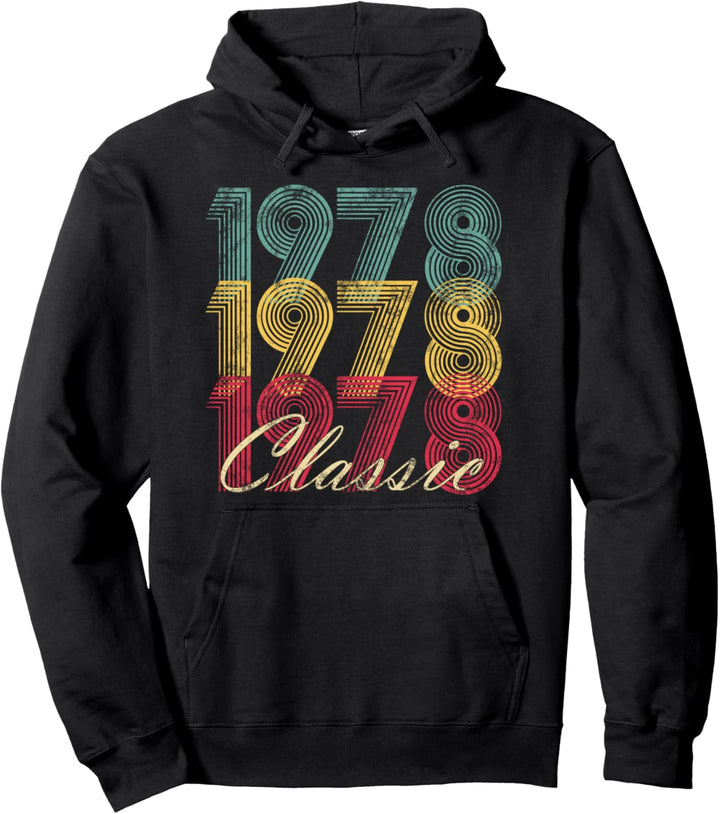 42nd Birthday Gift Shirt Born 1978 Retro Mom Dad Men Women Pullover Hoodie