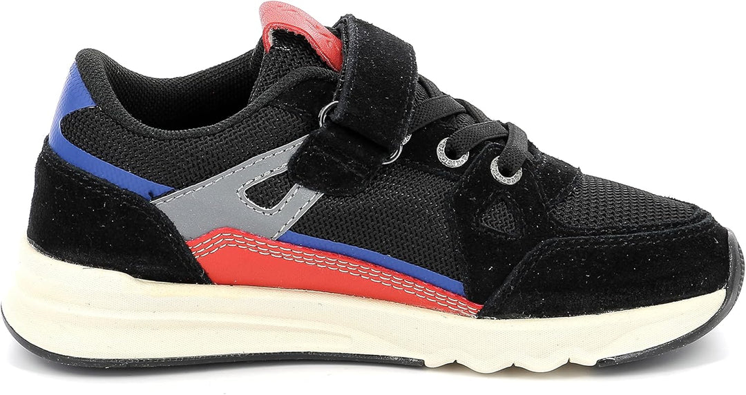 Kickers Jungen Kifujin Sneaker 25 EU Noir Rouge Bleu, 25 EU Noir Rouge Bleu