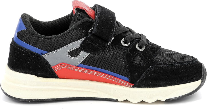 Kickers Jungen Kifujin Sneaker 25 EU Noir Rouge Bleu, 25 EU Noir Rouge Bleu