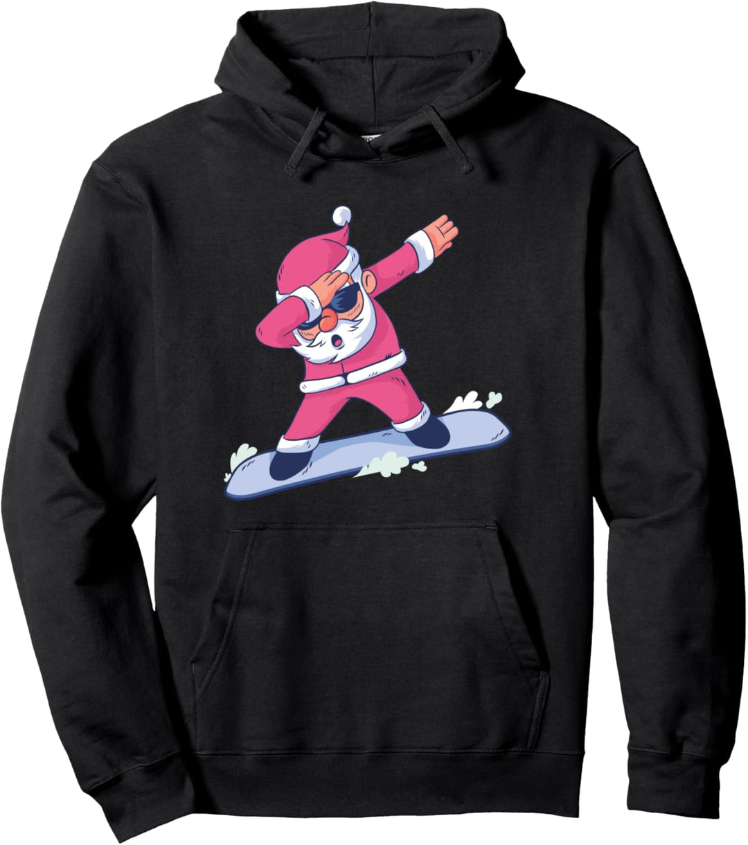 Snowboard Dabbing Weihnachtsmann Santa Claus Dab Geschenk Pullover Hoodie