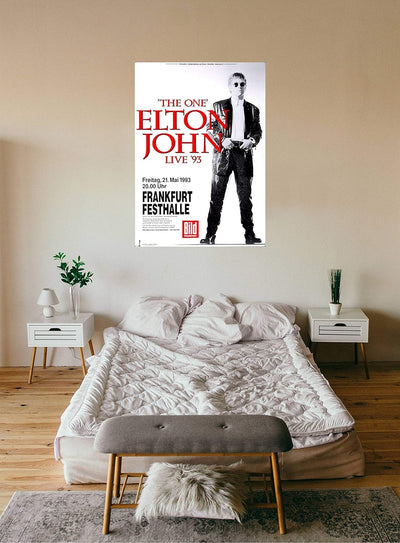 Elton John - LIVE, Frankfurt 1993 » Konzertplakat/Premium Poster | Live Konzert Veranstaltung | DIN