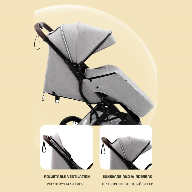 GloKid Baby Kinderwagen, von Geburt bis 20 kg, Zusammenklappen mit einer Hand, federleichter, kompak