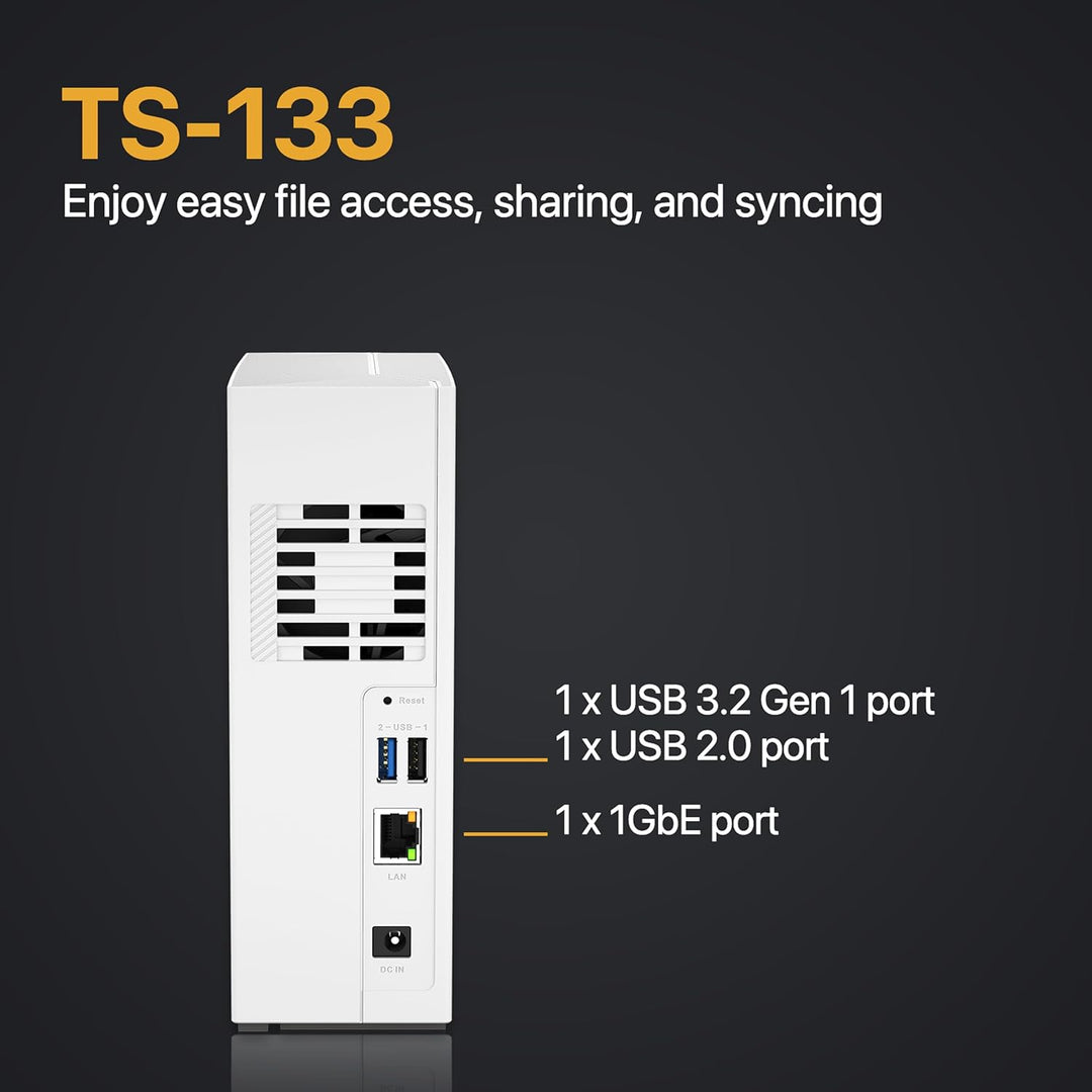 QNAP 1 Bay Home NAS mit 4 TB Speicherkapazität, vorkonfiguriertes Seagate IronWolf Drive Bundle mit