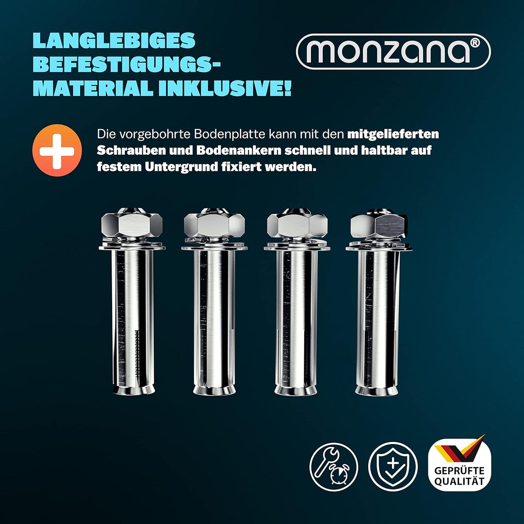 DEUBA® 2x Parkpfosten Parkplatzsperre 3 Schlüssel Sperrpfosten klappbar Stahl Robust Standfuss Stabi