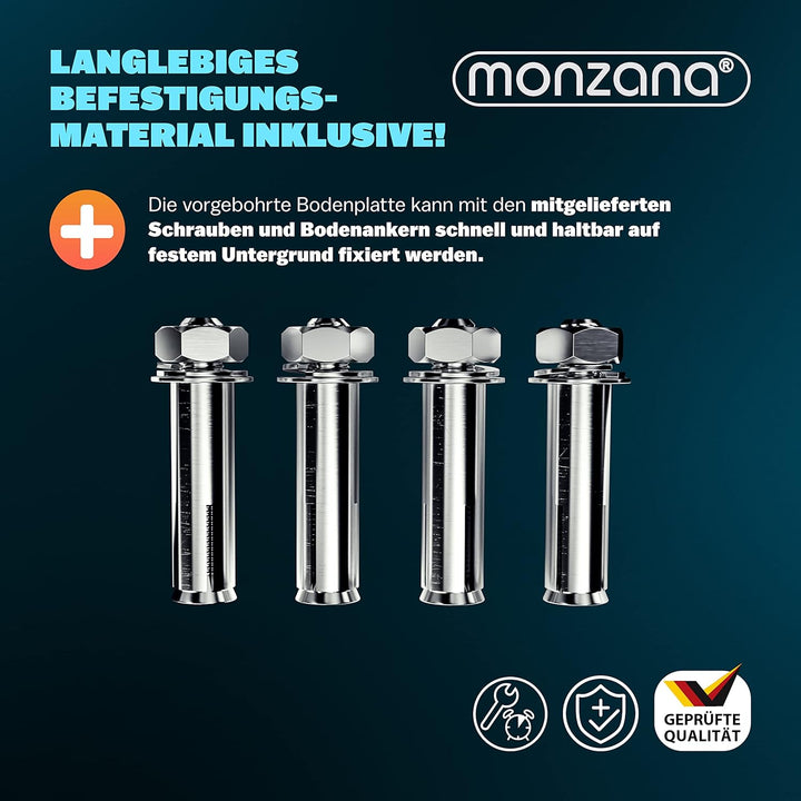 DEUBA® 2x Parkpfosten Parkplatzsperre 3 Schlüssel Sperrpfosten klappbar Stahl Robust Standfuss Stabi