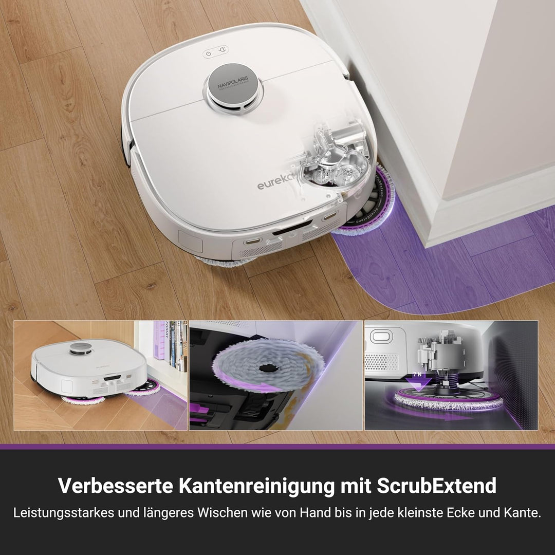 Eureka J15 Pro Ultra Saug- & Wischroboter + All-in-One-Station (Selbstreinigung, 16200Pa, LDS Naviga