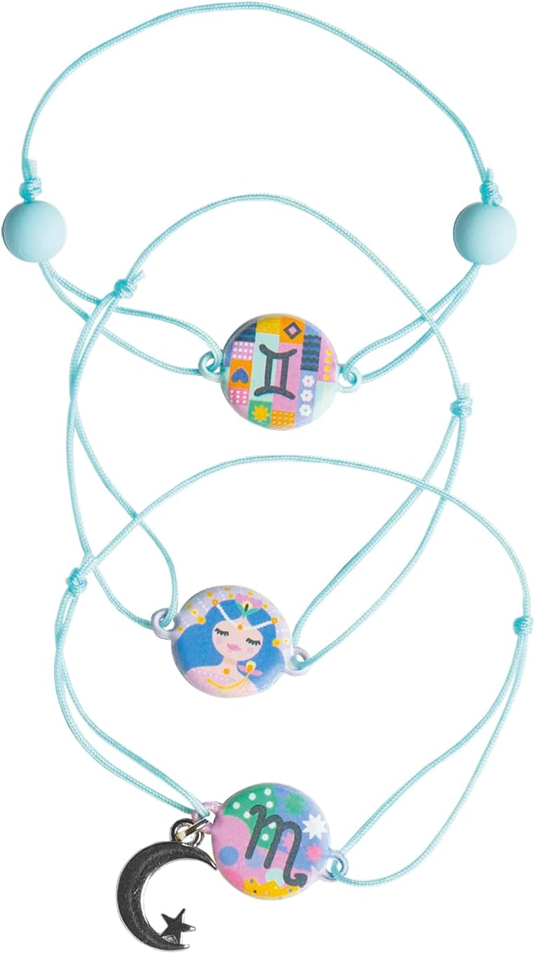 Janod - Bastelset 14 Astro-Schmuckstücke - Les Ateliers Bijoux - Kreatives Hobby Kinder - 12 Armbänd