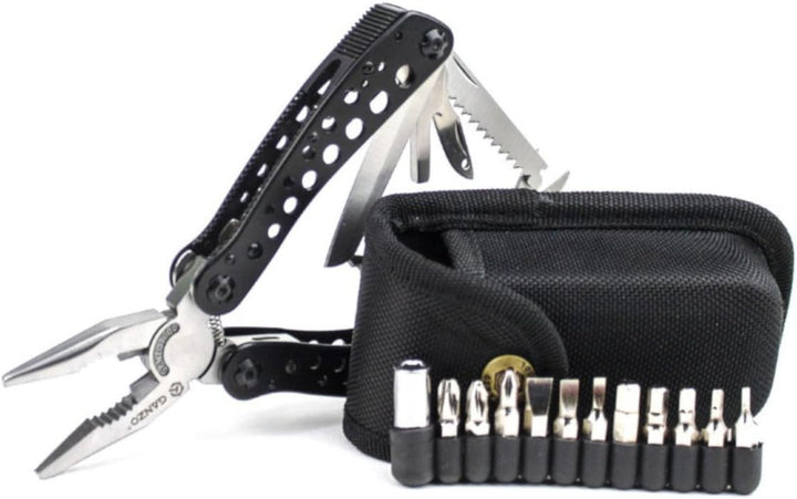 Ganzo G204 Multitool, Edelstahl, rostfrei, über 20 Funktionen, inkl. Tasche