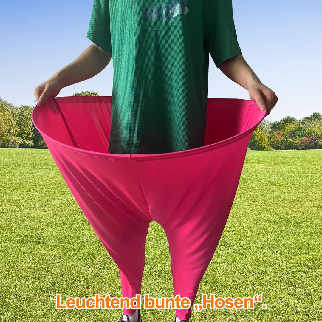 2 Stück Oma-Hosen-Terrassenspiel, Wurfspiel Outdoor, mit 4 × Hüpfbällen und 1 × Ballonpumpe, Jumbo-H