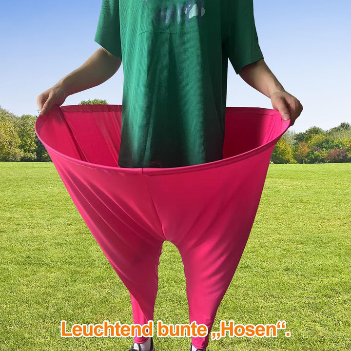 2 Stück Oma-Hosen-Terrassenspiel, Wurfspiel Outdoor, mit 4 × Hüpfbällen und 1 × Ballonpumpe, Jumbo-H