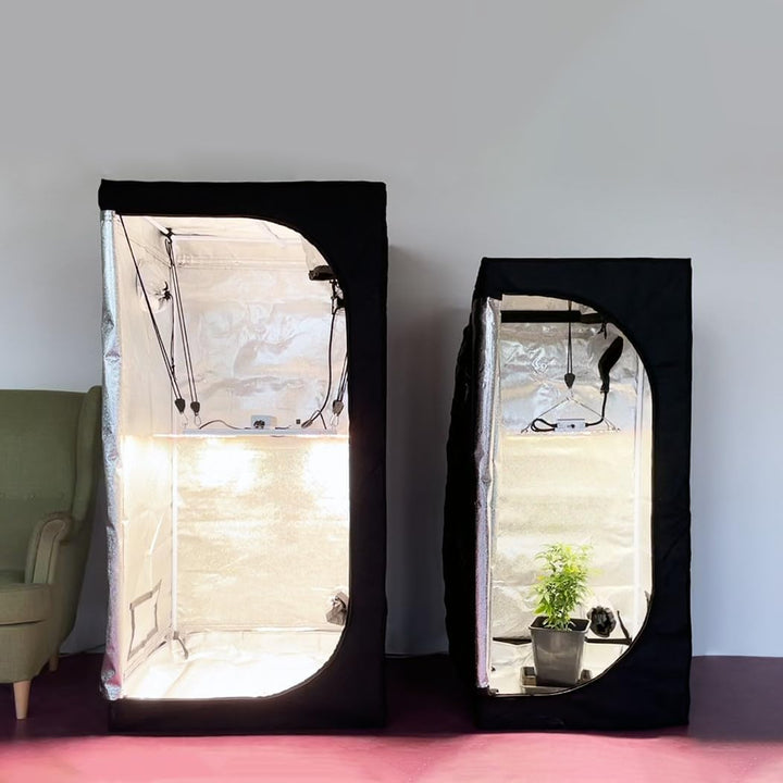 by Crescience Growzelt 60 x 60 x 140 cm Anbauzelt, Metall-Stangen, Hochreflektierendes Oxford 600D M