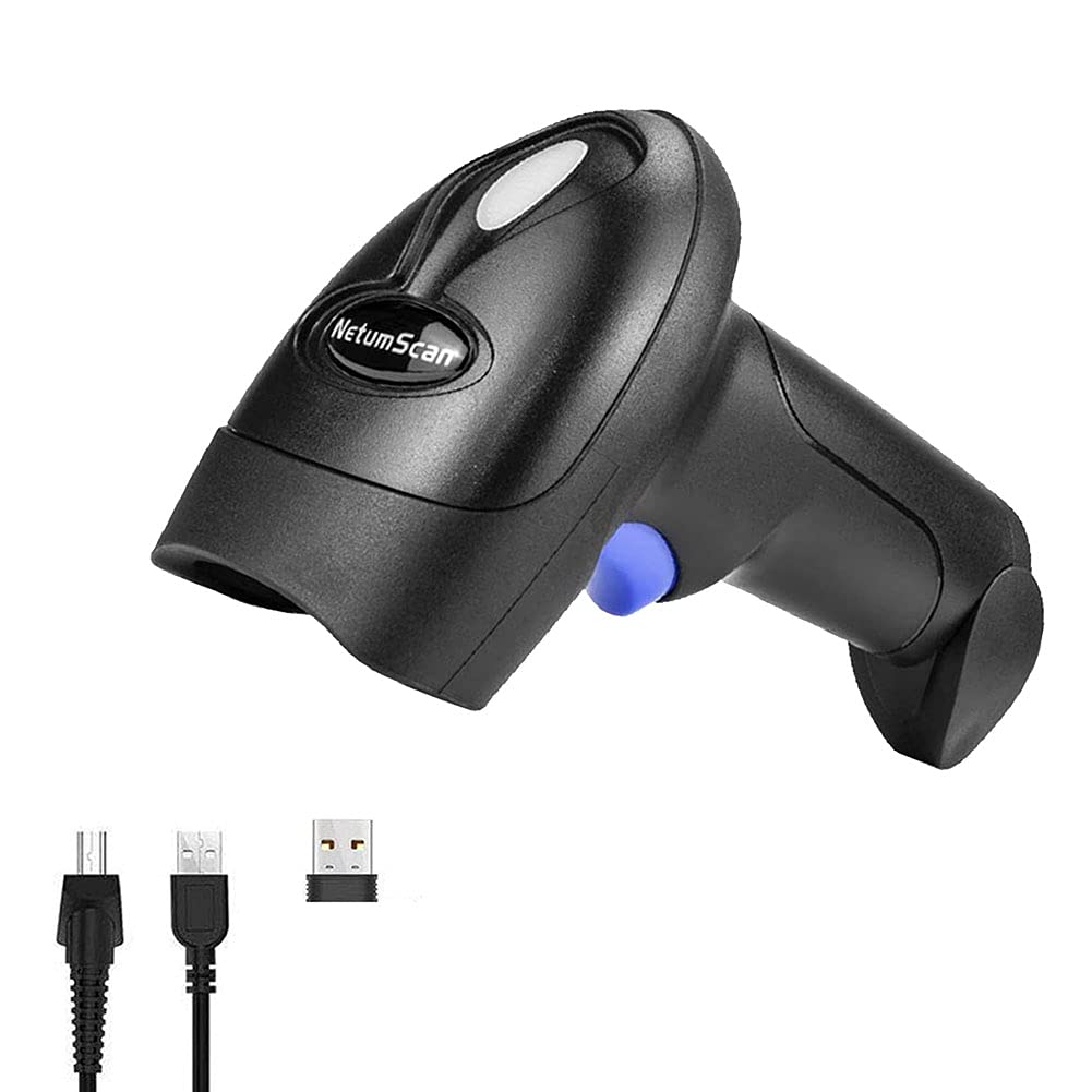 NetumScan Kabelloser 2D-Barcode-Scanner - Tragbarer Barcode-Leser/Scanner QR PDF417 DataMatrix Maxic
