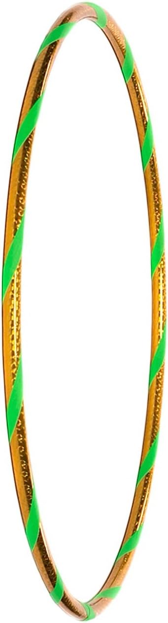 Funny Kinder Hula Hoop Reifen mit Hologramm-Muster Ø70cm Hologramm-Gelb-Grün, Ø70cm Hologramm-Gelb-G