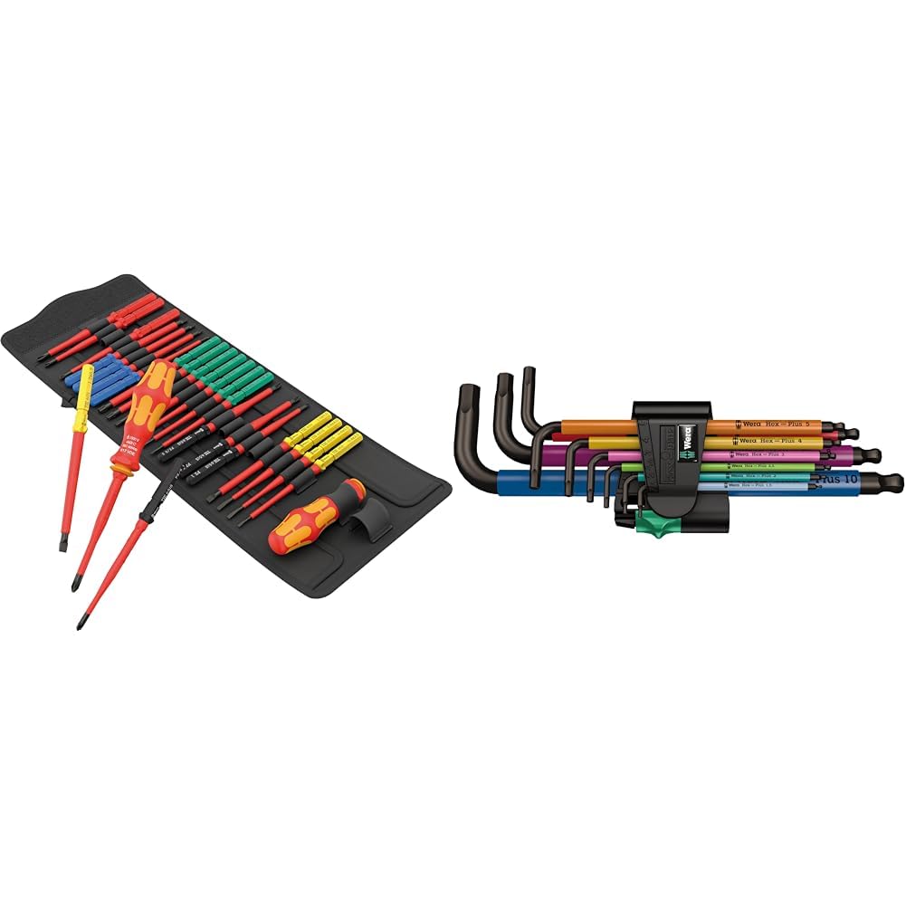 Wera 05006617001 Kraftform Kompakt VDE Big Pack 1, 26-teilig & 950 SPKL/9 SM N Multicolour Winkelsch