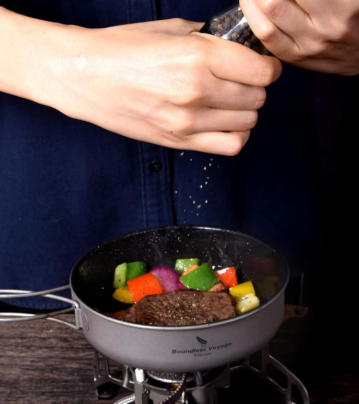 iBasingo Titan Antihaft Bratpfanne 15cm Leichtes Skillet Griddle Wandern Camping kleine Teller Schal