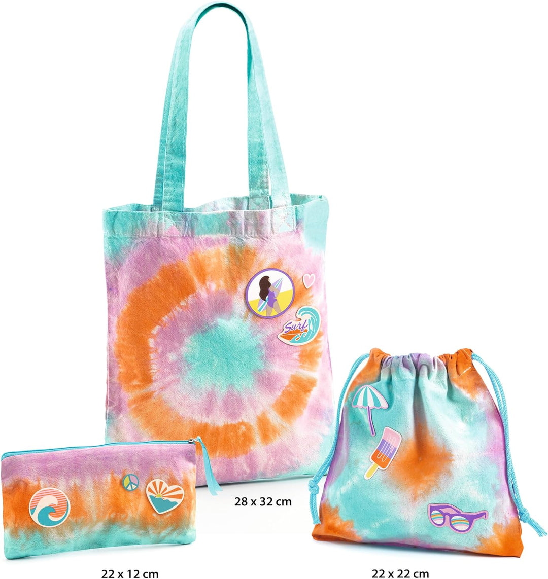 Djeco DIY: Batik-Set Taschen | Batikfarben Set waschfest | Batik Shirt | DIY Set Kinder | Stofffarbe