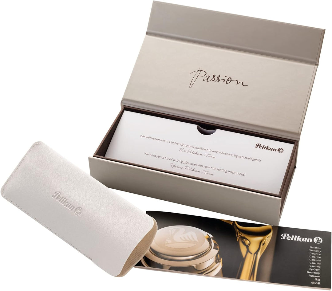 Pelikan Füllhalter Souverän 800, Schwarz-Grün, Feder F (fein), hochwertiger Kolbenfüller im Geschenk