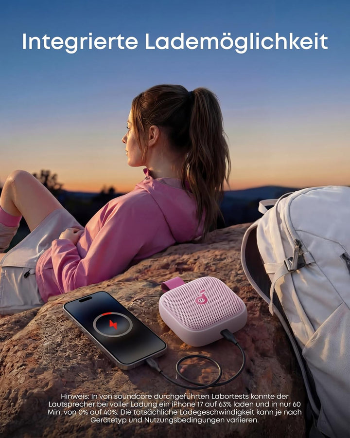 soundcore Boom Go 3i by Anker, tragbarer Lautsprecher mit 15W Sound, 24h Spielzeit, BassUp 2.0, Lade