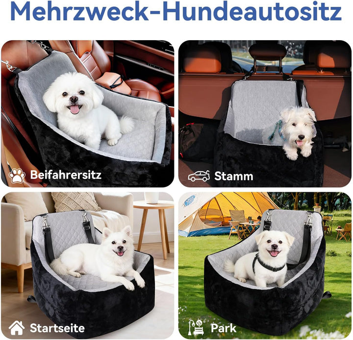 MH MYLUNE HOME Hunde Autositz für kleine & mittlere Hunde – Abnehmbarer, waschbarer Hundesitz bis 30