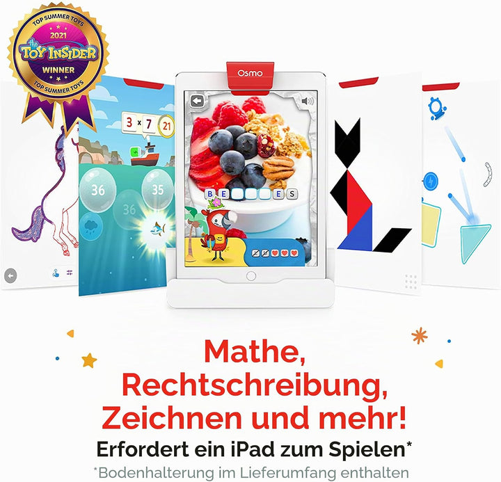 Osmo - Genius Starter Kit for iPad - 5 Educational Learning Games - Ages 6-10 - Math, Spelling, Crea