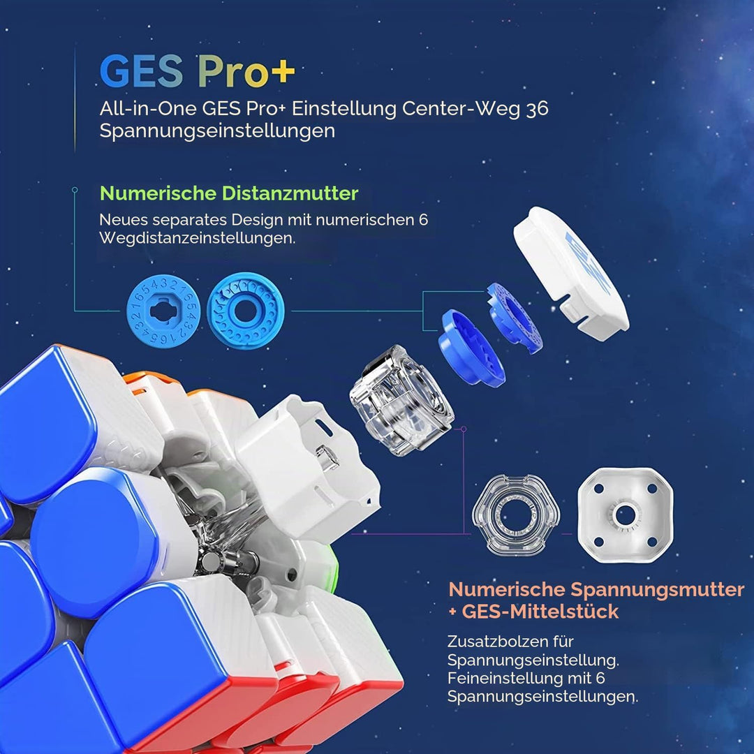 GAN 12 Maglev Frosted, 3x3 stickerloser Speedcube Gans 356 Magisches Puzzle Würfel Spielzeug 2021 Fl