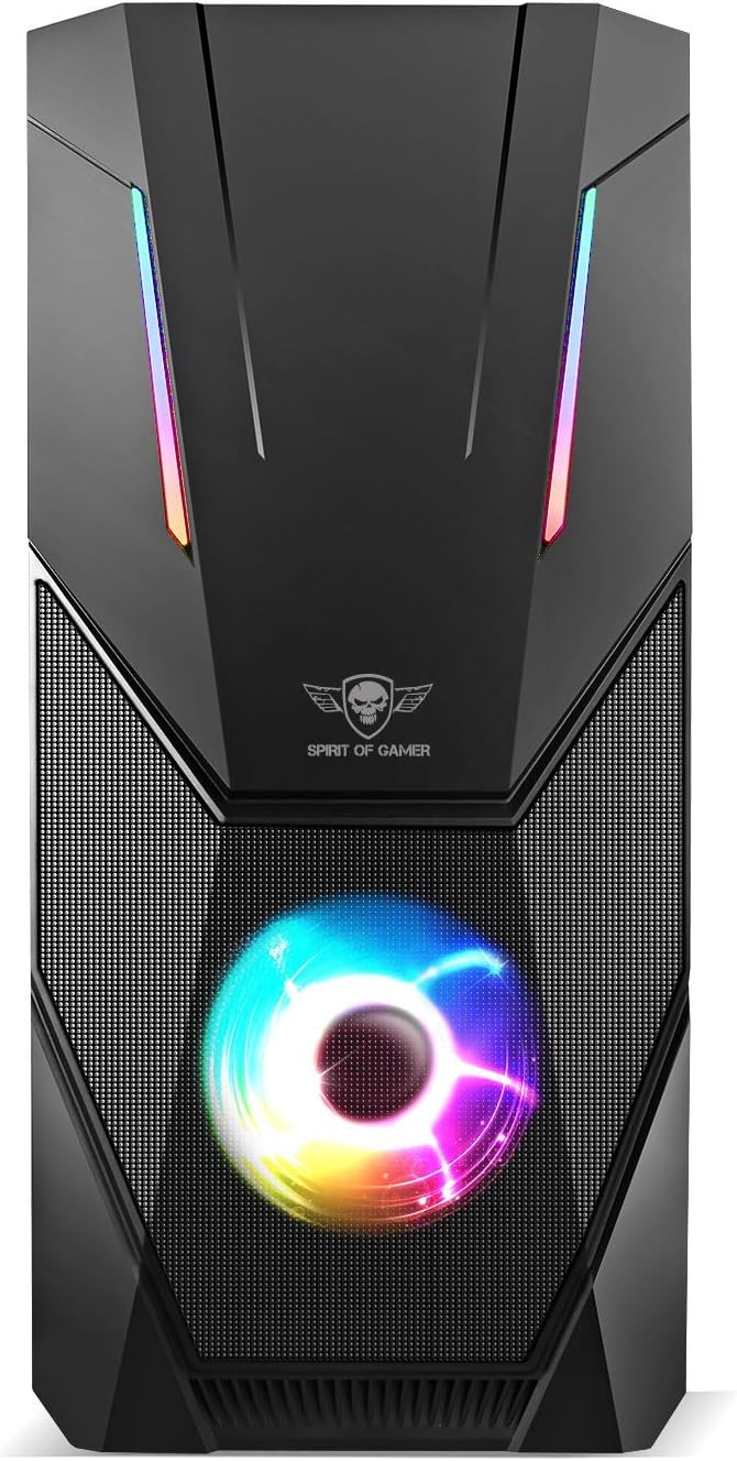 SPIRIT OF GAMER - Rogue V - PC-Gehäuse ATX/Matx/ITX - Front Und Wand Aus Gehärtetem Glas - 2 Adressi