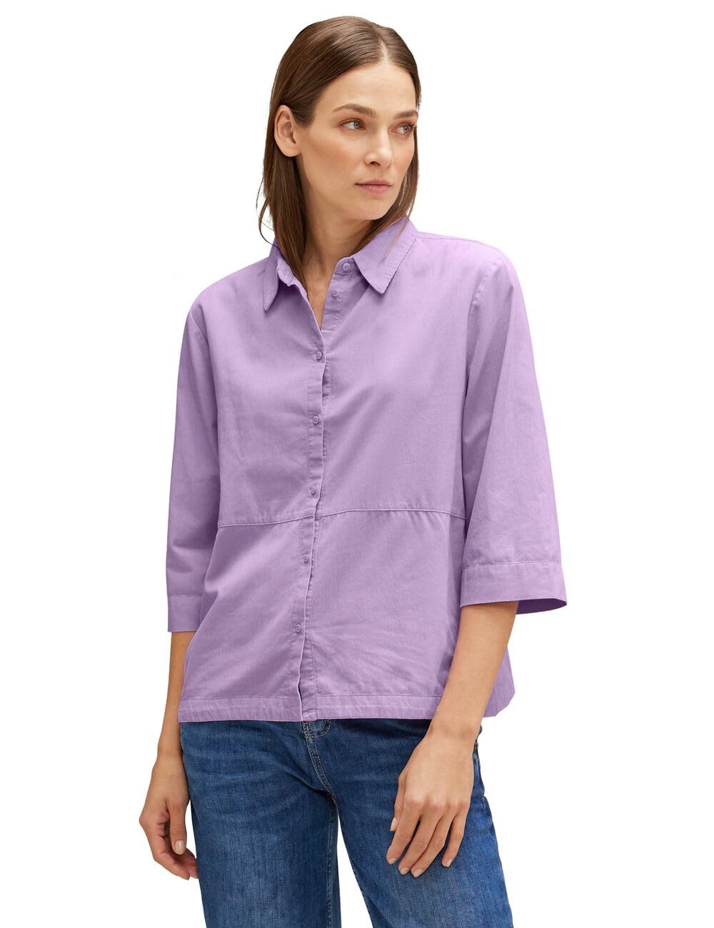 Street One Damen Blouse, Soft Pure Lilac