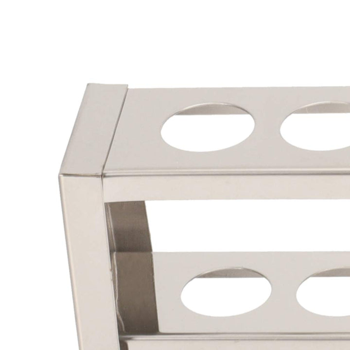 12 Löcher Reagenzglasständer Lochdurchmesser 2,3 cm, Edelstahl Farbmetrischer Röhrchenhalter Rack Ze