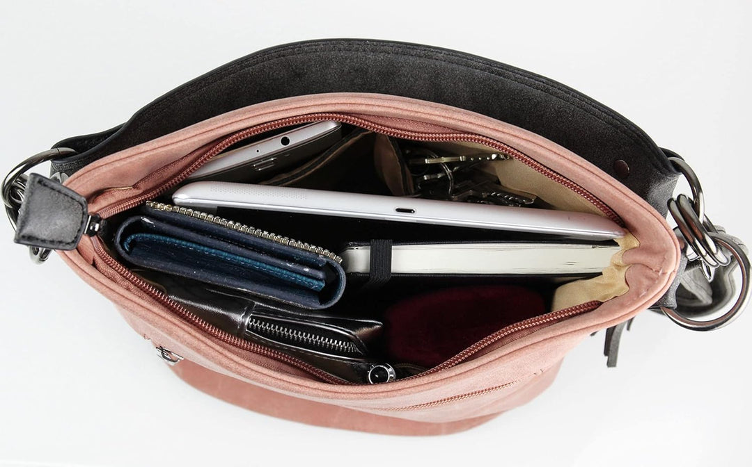 irisaa Damen Handtasche, Hobo Schultertasche, Shopper Multifunktional mit abnehmbarem Schulterriemen